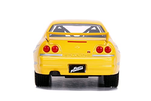 Fast & Furious 1:32 Leon's Nisssan Skyline GT-R (BCNR33) Die-Cast Car, Toys for Kids and Adults