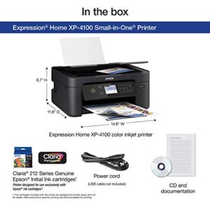 Epson Expression Home XP-4100 Wireless Color Printer with Scanner and Copier (Renewed)