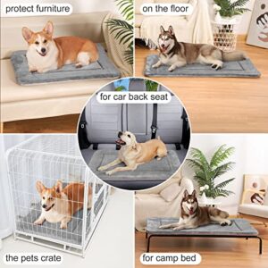 Dog Beds for Extra Large Dogs Crate Bed Pad Mat 48 in Non Slip Washable Dog Bed Soft Fleece Mattress Kennel Pad Luxury Color,NG XL