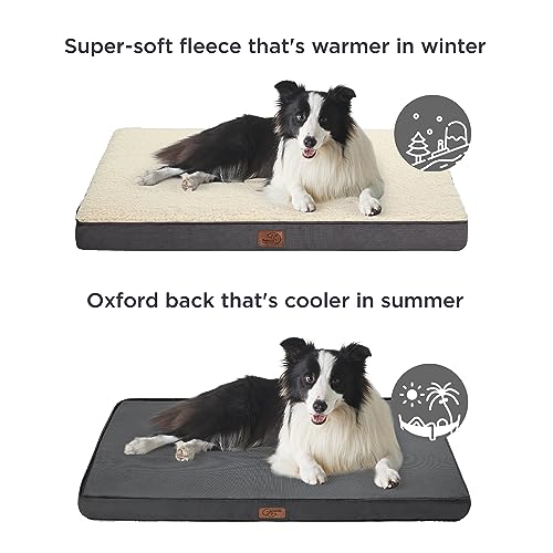 Bedsure XL Dog Bed Extra Large Orthopedic Dog Bed - Dog Beds with Removable Washable Cover for Extra Large Dogs, Egg Crate Foam Pet Bed Mat, Suitable for Dogs Up to 100 lbs