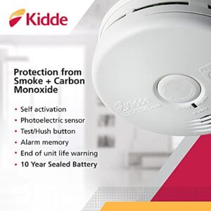 Kidde Smoke Detector & Carbon Monoxide Detector Combo with 10-Year Battery