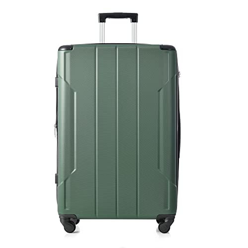 Merax Hardside Suitcases With Wheels Lightweight Carry-On Luggage, TSA Lock and Reinforced Corners, 20" 24" 28" Suitcases (24 inch, Green)