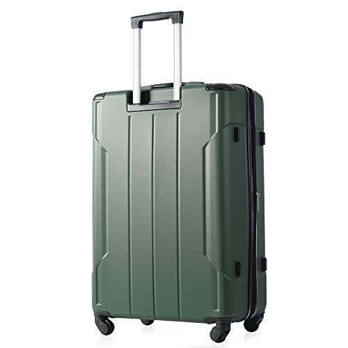 Merax Hardside Suitcases With Wheels Lightweight Carry-On Luggage, TSA Lock and Reinforced Corners, 20" 24" 28" Suitcases (24 inch, Green)