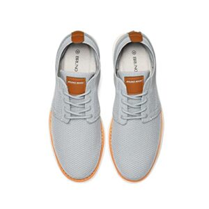 Bruno Marc Mens Mesh Sneakers Oxfords Lace-Up Lightweight Casual Walking Shoes, Grey - 9.5(Grand-01)