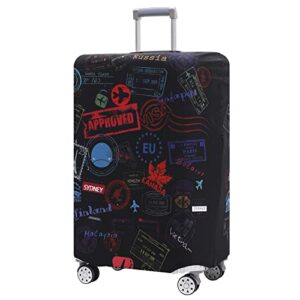 travelkin luggage cover washable suitcase protector anti-scratch suitcase cover fits 18-32 inch luggage (m)