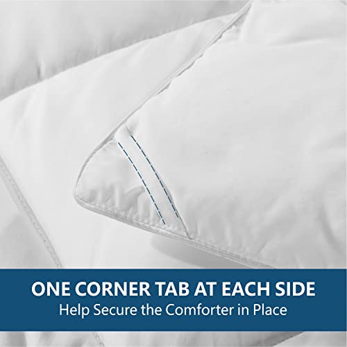 Cozynight Down Alternative Comforter-White Comforter Duvet Insert with Corner Tabs-Breathable Diamond Stitched Reversible Comforter Twin XL 68x90 inches