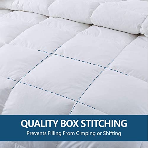 Cozynight Down Alternative Comforter-White Comforter Duvet Insert with Corner Tabs-Breathable Diamond Stitched Reversible Comforter Twin XL 68x90 inches