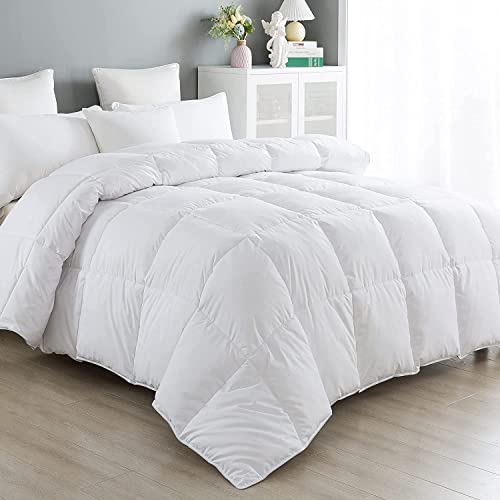 Cozynight Down Alternative Comforter-White Comforter Duvet Insert with Corner Tabs-Breathable Diamond Stitched Reversible Comforter Twin XL 68x90 inches