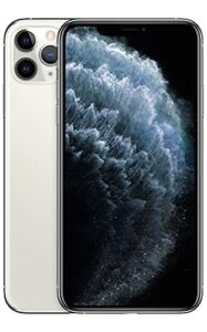 apple iphone 11 pro, us version, 256gb, silver - unlocked (renewed)