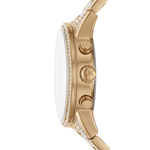 Michael Kors Women's Ritz Quartz Watch with Stainless Steel Strap, Gold, 20 (Model: MK6747)