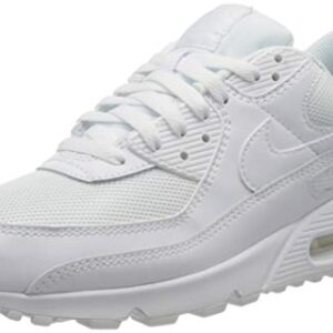 Nike Air Max 90 Running Shoe, White/White Wolf Grey, US 8.5 mens,