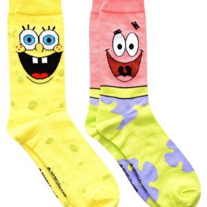 Hyp Spongebob Squarepants and Patrick Men's Crew Socks 2 Pair Pack