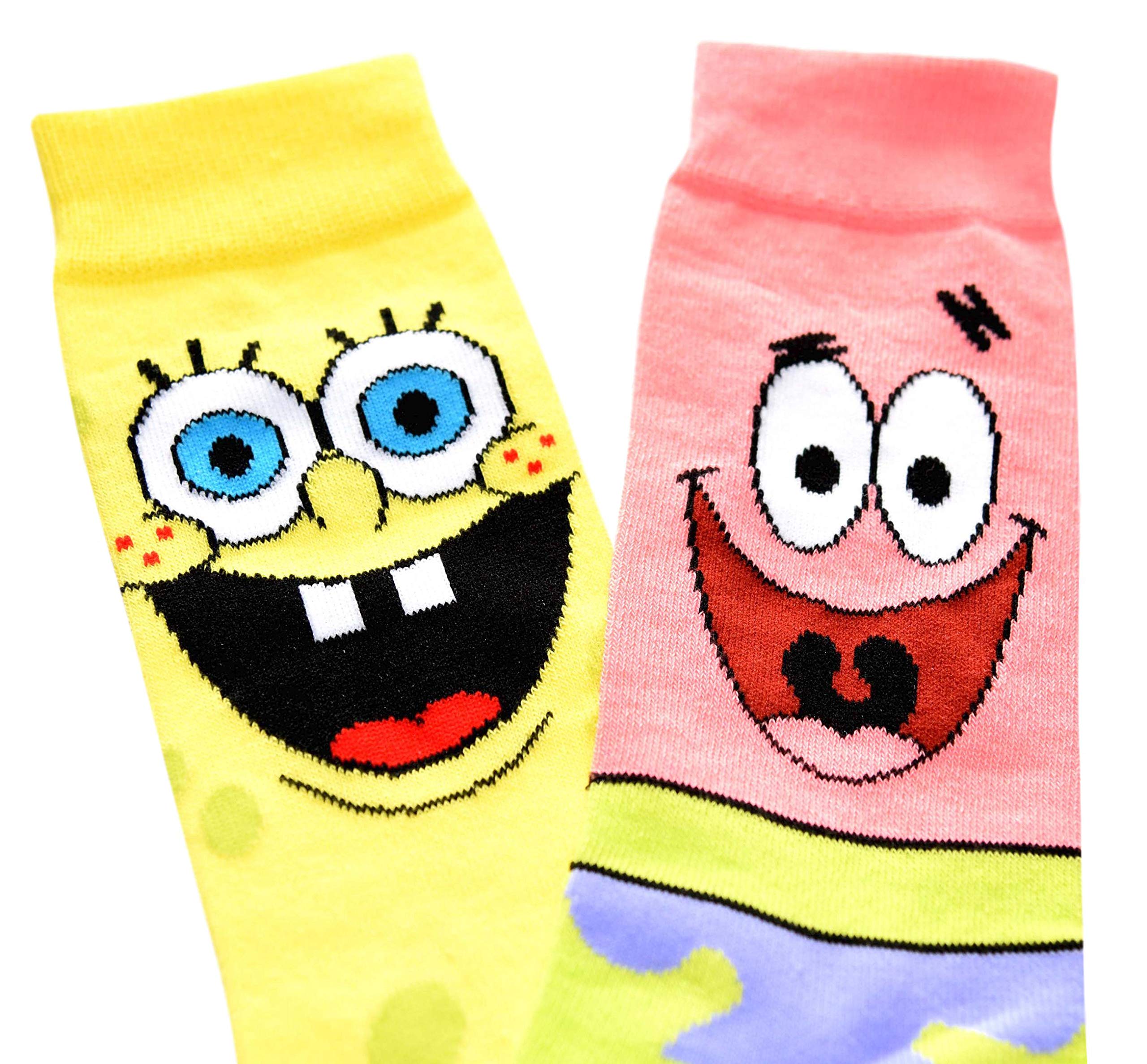 Hyp Spongebob Squarepants and Patrick Men's Crew Socks 2 Pair Pack