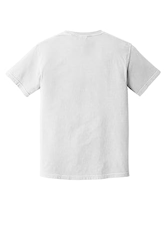 Comfort Colors mens Adult Short Sleeve Tee, Style 1717 T Shirt, White (2 Pack), Large US