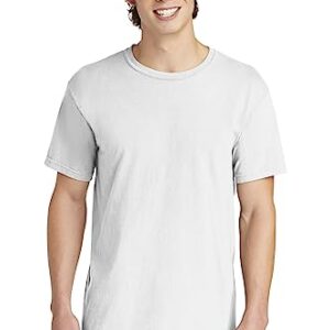 Comfort Colors mens Adult Short Sleeve Tee, Style 1717 T Shirt, White (2 Pack), Large US