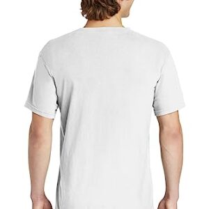 Comfort Colors mens Adult Short Sleeve Tee, Style 1717 T Shirt, White (2 Pack), Large US