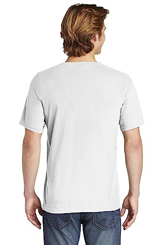 Comfort Colors mens Adult Short Sleeve Tee, Style 1717 T Shirt, White (2 Pack), Large US