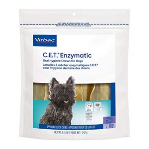 virbac cet enzymatic oral hygiene chews for dogs, beef, 8.5 ounces