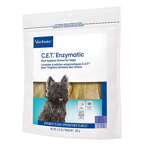 Virbac CET Enzymatic Oral Hygiene Chews for Dogs, Beef, 8.5 ounces