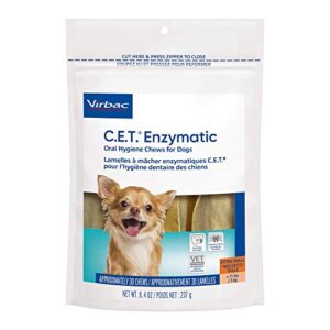 virbac cet enzymatic oral hygiene chews for dogs, beef, 0.6 pounds, 8.4 ounce (pack of 1)