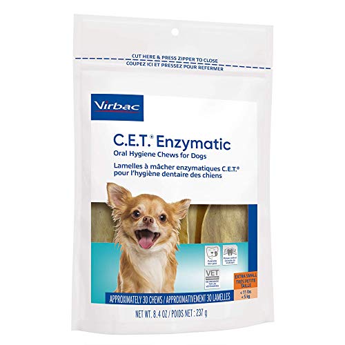 Virbac CET Enzymatic Oral Hygiene Chews for Dogs, Beef, 0.6 pounds, 8.4 Ounce (Pack of 1)