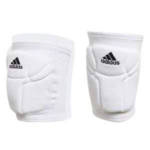 adidas unisex-adult elite knee pad, white/black, medium