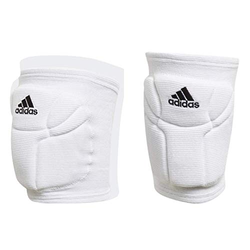 adidas unisex-adult Elite Knee Pad, White/Black, Medium