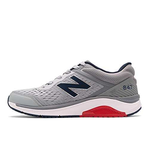 New Balance Men's 847 V4 Walking Shoe, Silver Mink/Gunmetal, 11 Wide