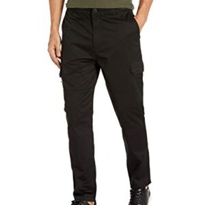 A|X Armani Exchange Men's Cargo Style Stretch Twill Trouser, Black, 34