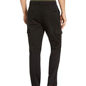 A|X Armani Exchange Men's Cargo Style Stretch Twill Trouser, Black, 34