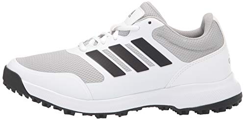 adidas Men's Tech Response Spikeless Golf Shoe, Ftwr White/Core Black/Grey Two, 9