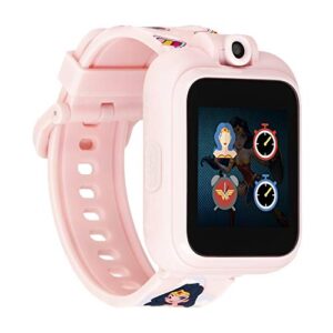 wonder woman playzoom kids smartwatch - video and camera selfies music learning educational fun interactive games touch screen sport digital watch birthday gift for kids toddlers boys girls fun prints