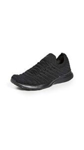 apl: athletic propulsion labs women's techloom wave sneakers, black/black, 8 medium us