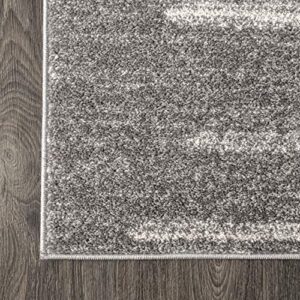 JONATHAN Y MOH205B-4 Aya Berber Stripe Geometric Indoor Farmhouse Area-Rug Bohemian Minimalistic Striped Easy-Cleaning Bedroom Kitchen Living Room Non Shedding, 4 X 6, Gray,Cream