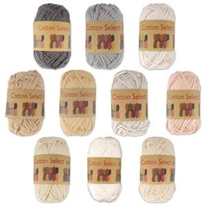 jubileeyarn cotton select bonbon yarn - assortment h - 10x10g mini ball - 1 pack