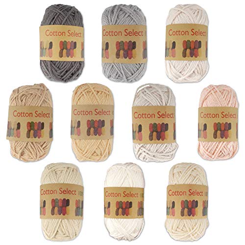 JubileeYarn Cotton Select Bonbon Yarn - Assortment H - 10x10g Mini Ball - 1 Pack