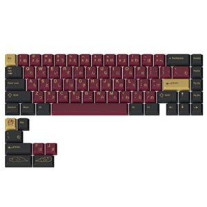 drop + redsuns gmk red samurai keycap set for 65% keyboards - compatible with cherry mx switches and clones (65% 75-key kit)