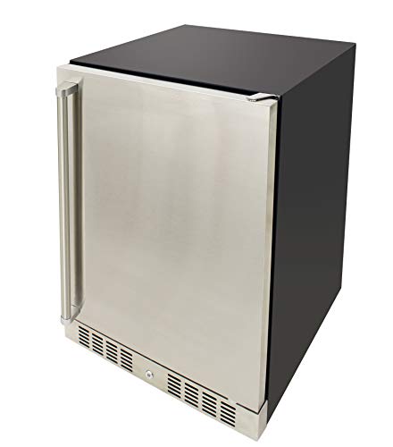 Brama Outdoor Refrigerator Built-In or Freestanding with Automatic Defrost, LED Display and Control Panel