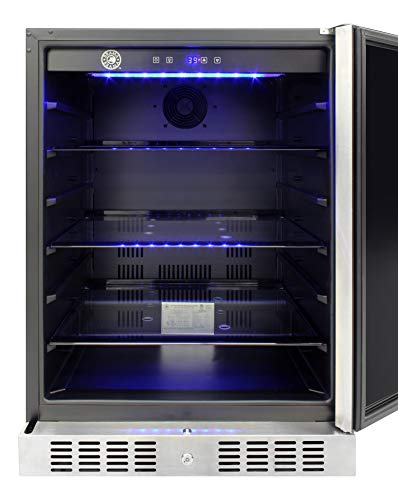 Brama Outdoor Refrigerator Built-In or Freestanding with Automatic Defrost, LED Display and Control Panel