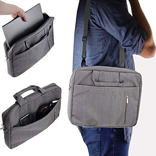 Navitech Grey Premium Messenger/Carry Bag Compatible with The Alienware AREA-51M Gaming 17.3 Inch Laptop