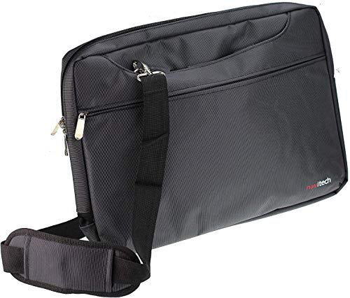 Navitech Black Premium Messenger/Carry Bag Compatible with The Alienware AREA-51M Gaming 17.3 Inch Laptop