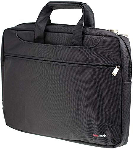 Navitech Black Premium Messenger/Carry Bag Compatible with The Alienware AREA-51M Gaming 17.3 Inch Laptop