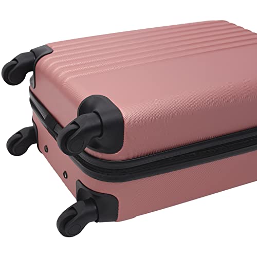 Travelers Club Cosmo Hardside Spinner Luggage, Rose Gold, Carry-On 20-Inch