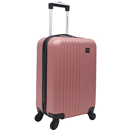 Travelers Club Cosmo Hardside Spinner Luggage, Rose Gold, Carry-On 20-Inch