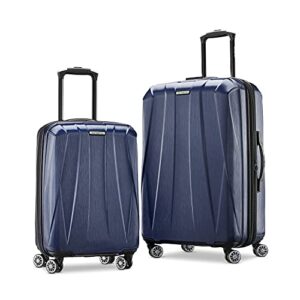 samsonite centric 2 hardside expandable luggage with spinners, true navy, 3-piece set (20/24/28)