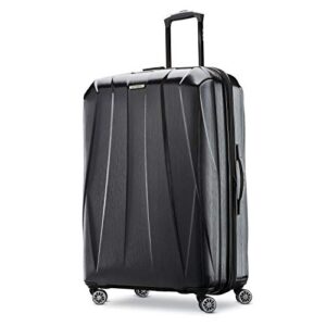 samsonite centric 2 hardside expandable luggage with spinners, black, checked-large 28-inch
