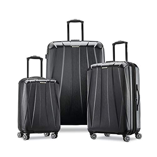 Samsonite Centric 2 Hardside Expandable Luggage with Spinners, Black, Checked-Large 28-Inch