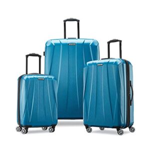 Samsonite Centric 2 Hardside Expandable Luggage with Spinners, Caribbean Blue, Checked-Medium 24-Inch