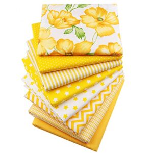 hanjunzhao yellow fat quarters fabric bundles 18x22 inch for sewing quilting crafting