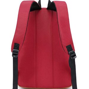 abshoo Classical Basic Womens Travel Backpack For College Men Water Resistant Laptop School Bookbag (USB Red)